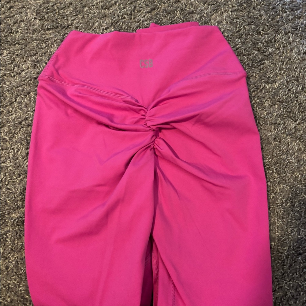 Crop Shop Boutique Bright Pink High-Rise Leggings - Picture 3 of 3